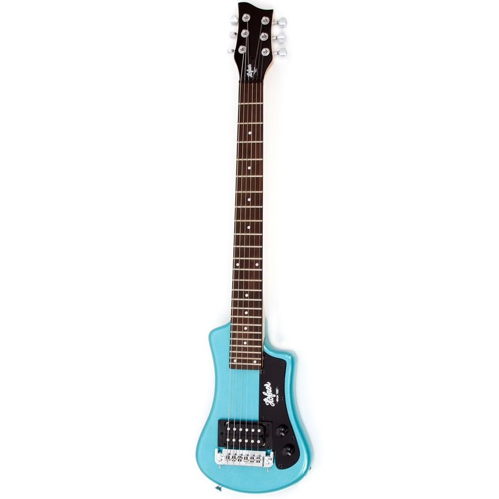Hofner Shorty Compact Travel Electric Guitar with Accessory Pack - Blue