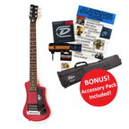 Hofner Shorty Compact Travel Electric Guitar with Accessory Pack - Red