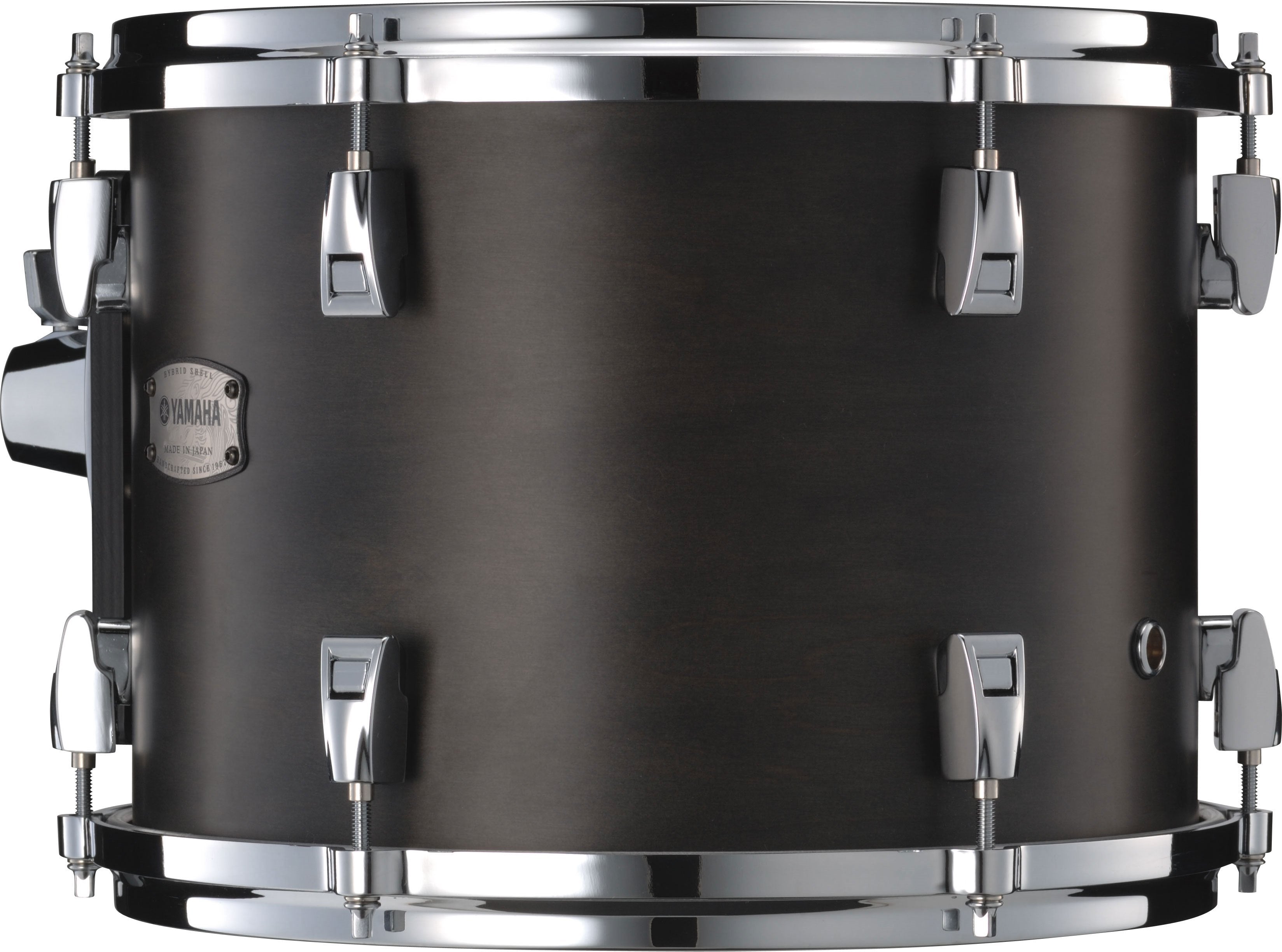 Yamaha PHX Phoenix drum kit with 22x16, 16x15, and 12x8 drums in matte black finish, showcasing the full set and hardware.