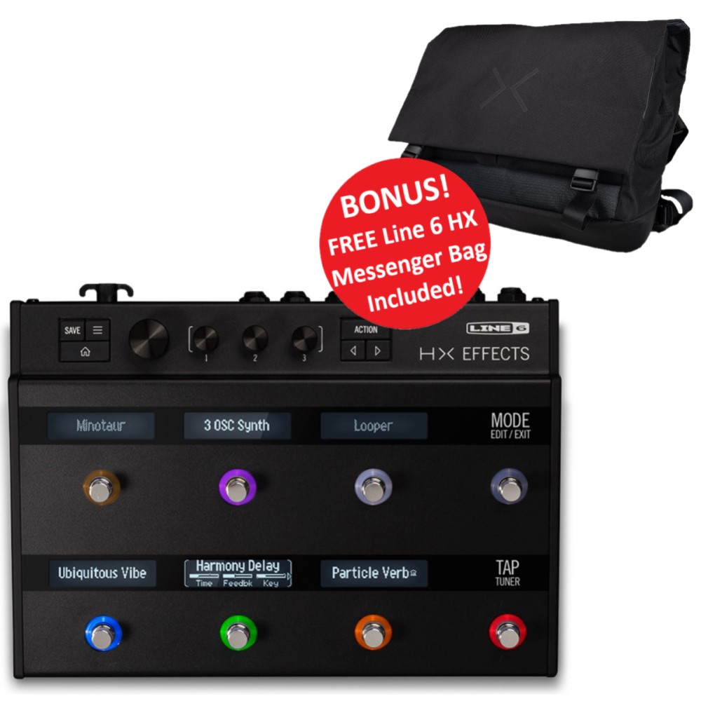 Line 6 HX Effects Guitar Multi-Effects Processor with Free HX Messenger Bag