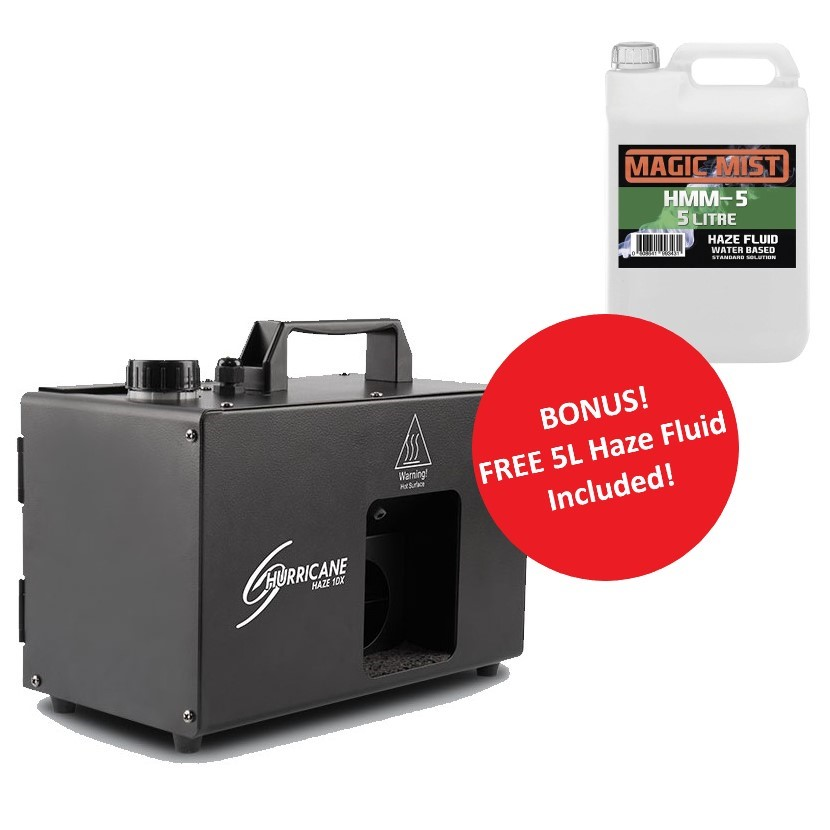 Chauvet DJ Hurricane Haze 1DX 1.5L Haze Machine with Free 5L Haze Fluid