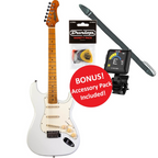 Jet JS-300 SSS Electric Guitar with Accessory Pack - Olympic White