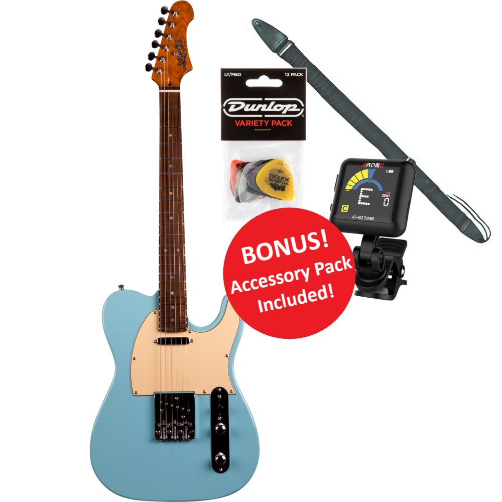 Jet JT-300 Electric Guitar with Accessory Pack - Sonic Blue