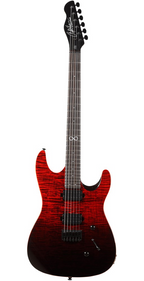 Chapman Standard Series ML1 Modern Electric Guitar with SKB Hardcase - Black Blood