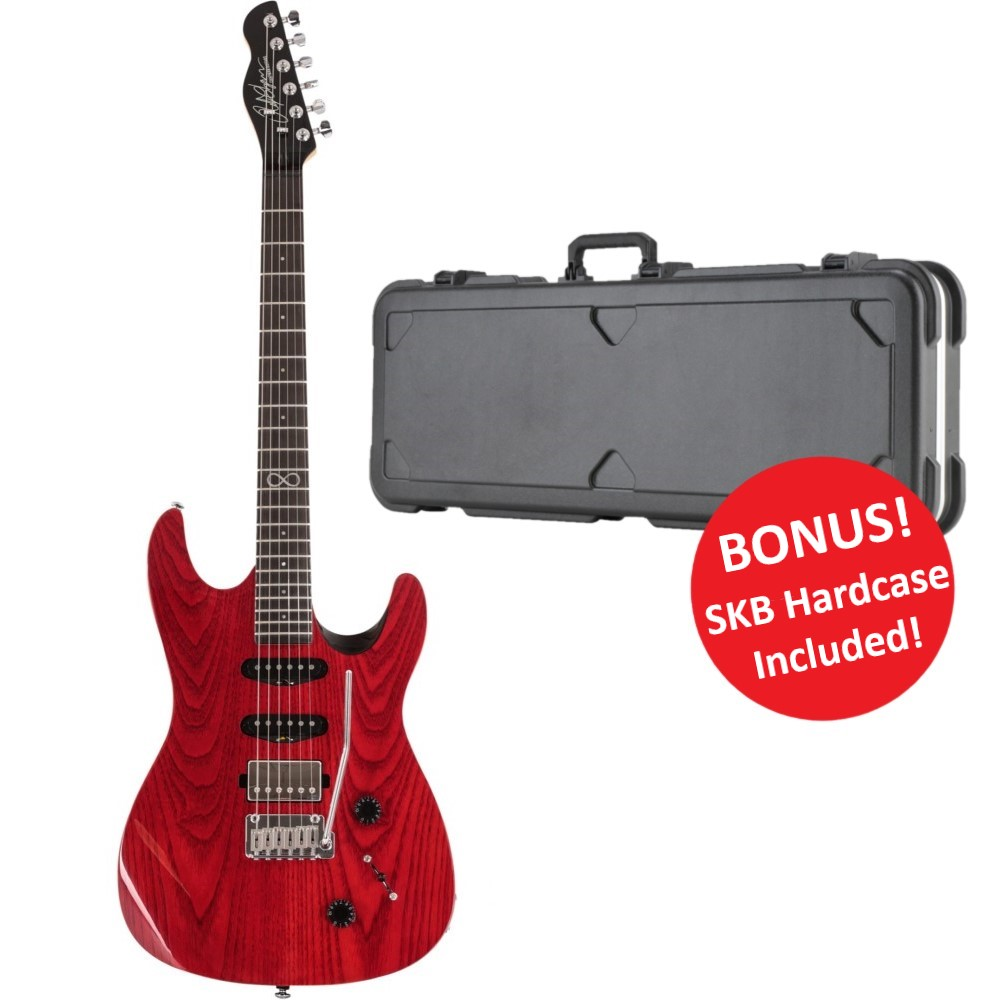 Chapman Standard ML1 X Electric Guitar with SKB Hardcase - Deep Red Gloss