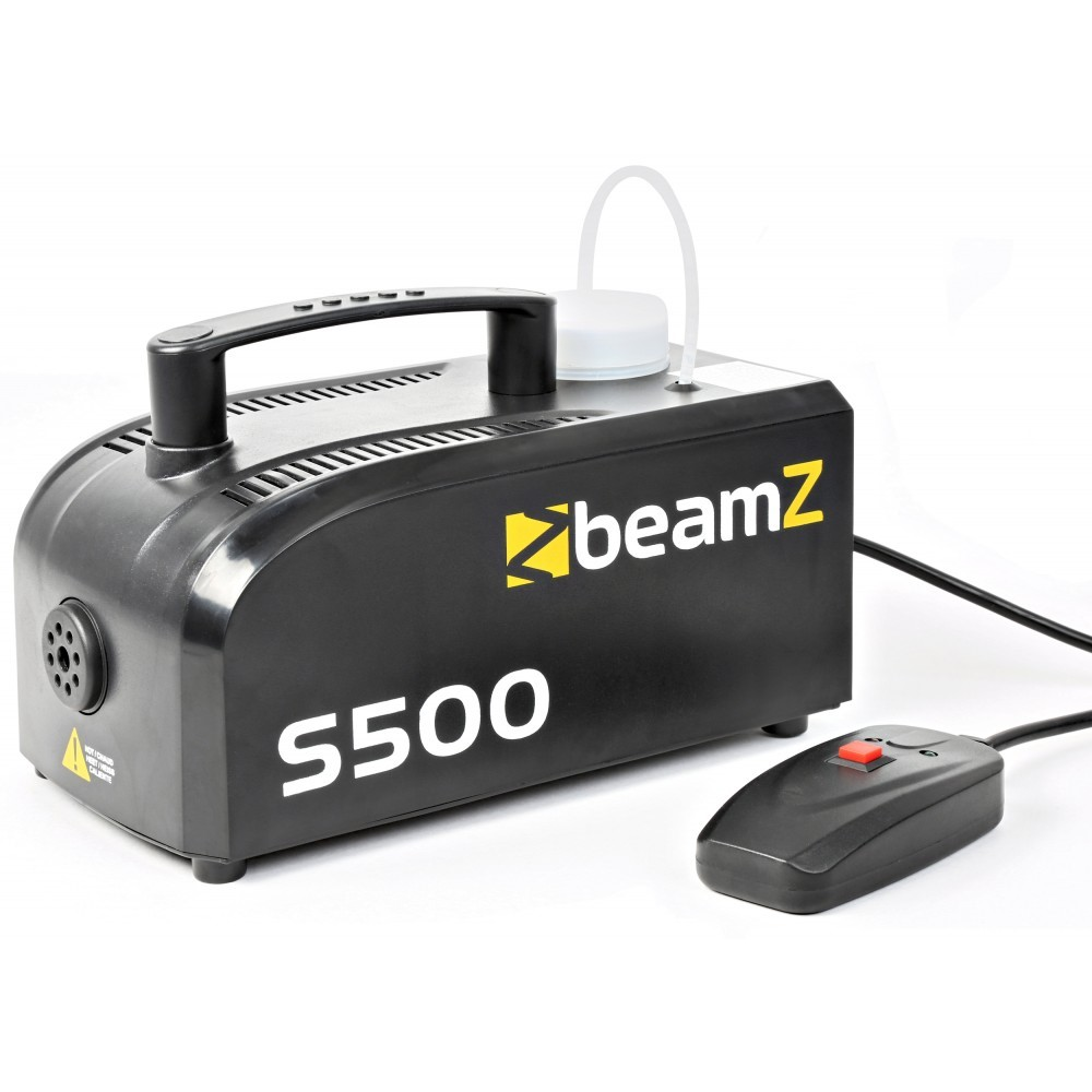 Beamz S500 Compact 0.4L 500W Smoke Machine with Free 1L Smoke Fluid
