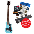 Hofner Shorty Compact Travel Electric Guitar with Accessory Pack - Blue