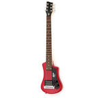 Hofner Shorty Compact Travel Electric Guitar with Accessory Pack - Red