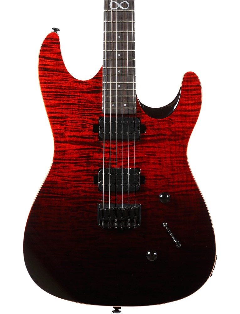 Chapman Standard Series ML1 Modern Electric Guitar with SKB Hardcase - Black Blood