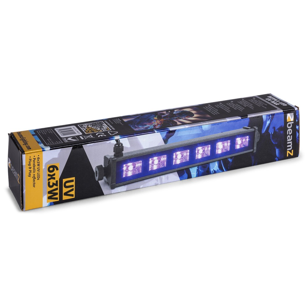 Beamz BUV63 LED Bar 6x3W UV