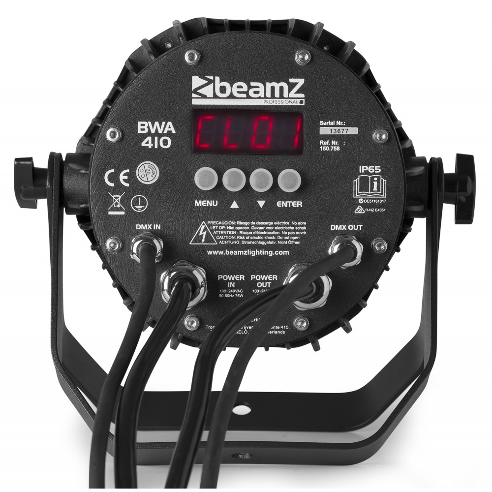 Beamz PRO BWA410 7x10W IP65 Rated RGBW LED Parcan
