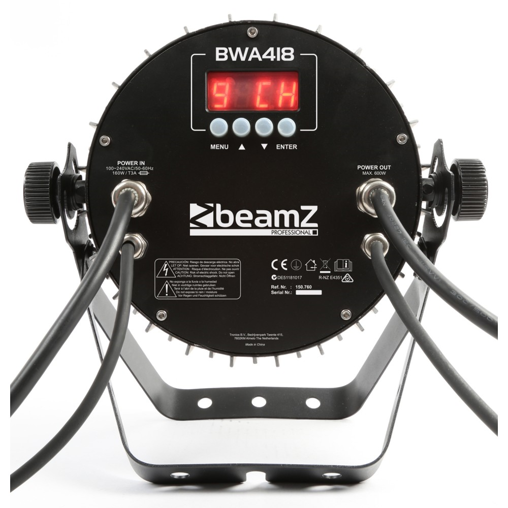Beamz BWA418 PRO IP65 18x12W RGBW LED PAR Light