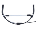 White Fitness Audio C-BAND O-Ring with sliders for E-Mic headsets, designed for secure fit and adjustable comfort.