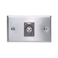3 Pin Male XLR Horizontal Steel Microphone Wall Plate