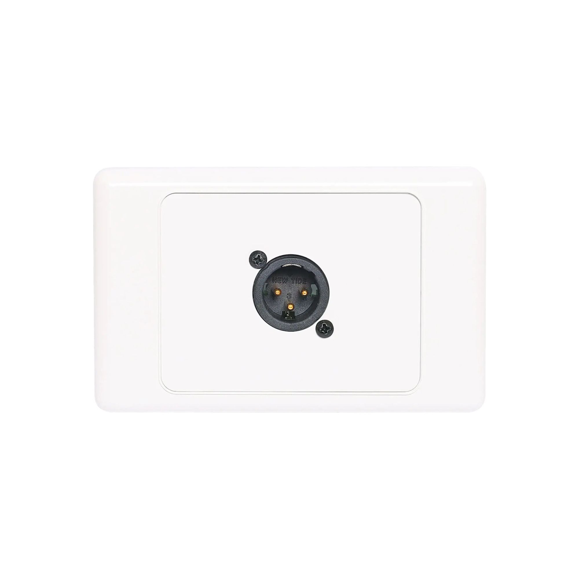 Redback C0444 3-pin XLR horizontal microphone wallplate with dual covers, designed for professional PA audio setups.
