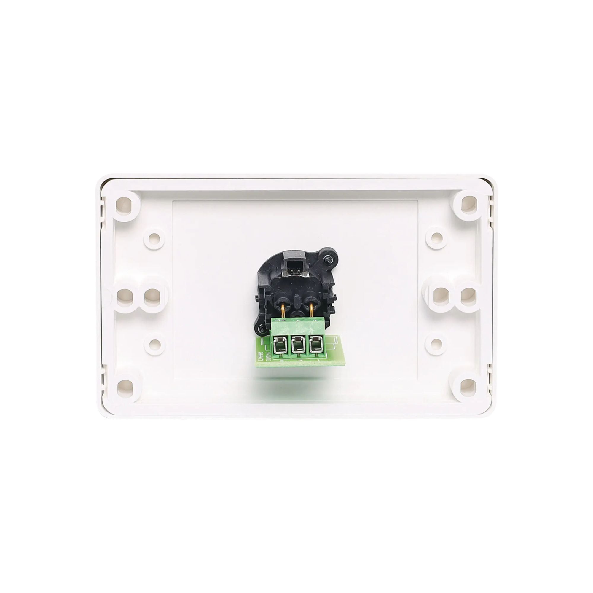 Redback C0444 3-pin XLR microphone wallplate with dual covers, horizontal design, for PA and audio equipment installation.