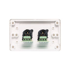 Dual 3 Pin XLR Horizontal Microphone Wallplate Dual Cover