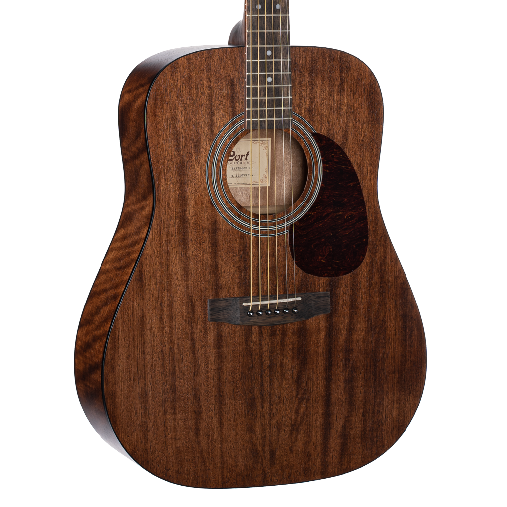 Cort Earth 60M OP OP Dreadnought Acoustic Guitar in Open Pore Mahogany