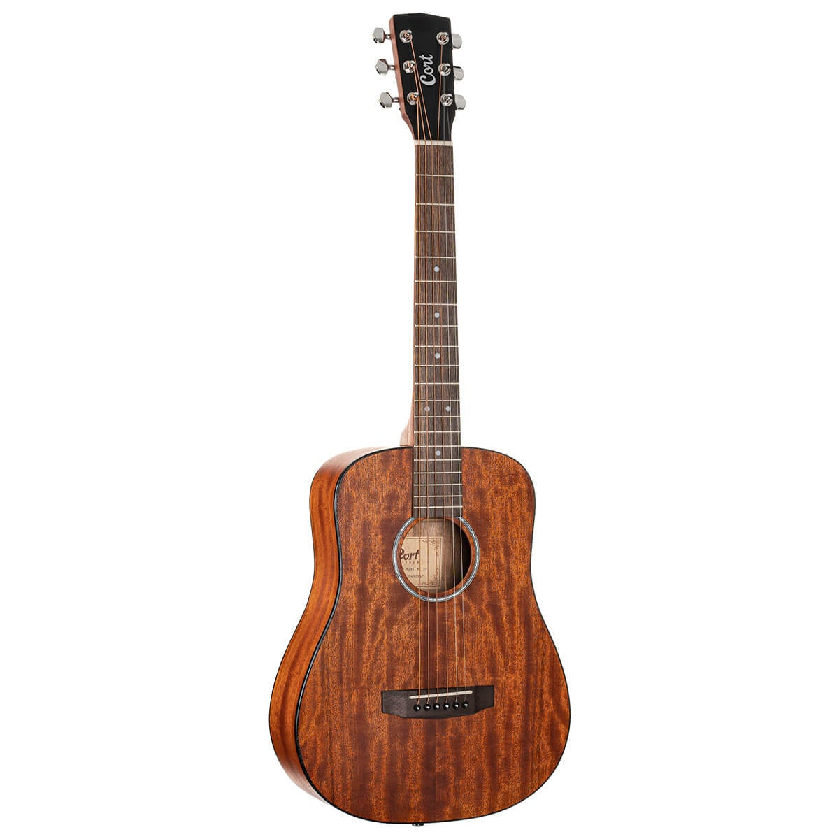 Cort AD Mini M OP 3/4 Size Dreadnought Acoustic Guitar Open Pore Mahogany w
