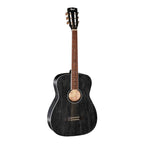 Cort AF590MF Bop All Mahogany Concert Acoustic Guitar with Pickup - Black Open Pore