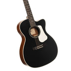 Cort L100 OCF-CED BKS Grand Concert Acoustic Guitar - Black Satin