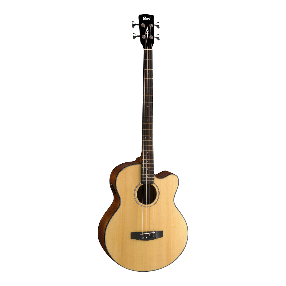 Cort AB850F Acoustic Bass Guitar with Pickup in Natural with Bag