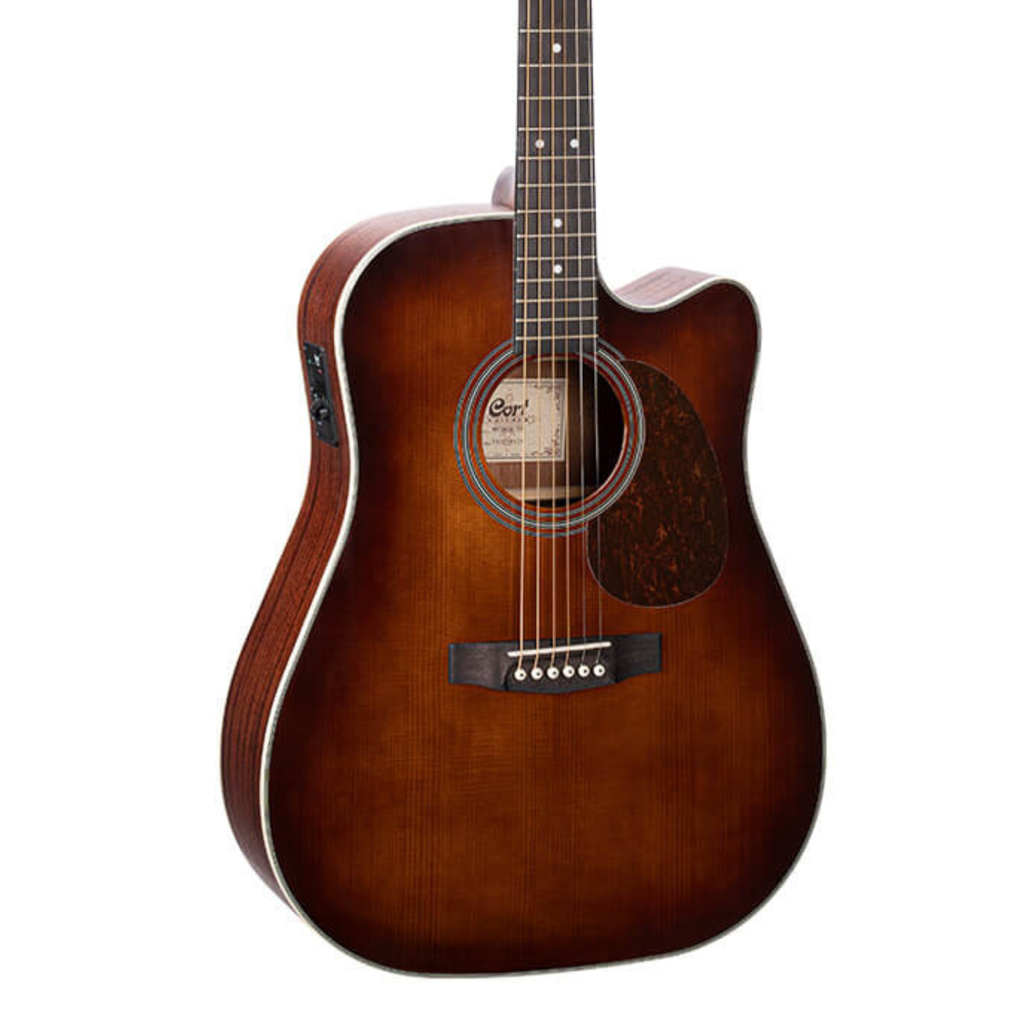 Cort MR500E OP Dreadnought Cutaway Acoustic Guitar w/Gig bag - Brown Burst