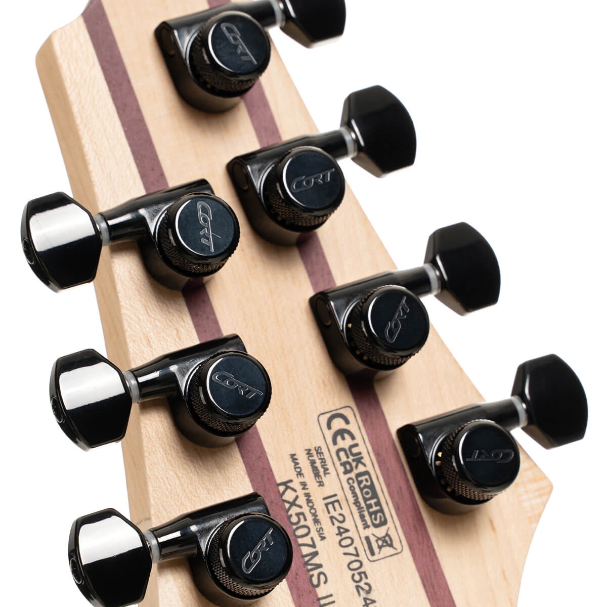 Cort KX507MS w/Pale Moon 7 String Electric Guitar - Natural Black Burst