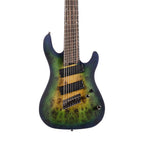 Cort KX508 8 String Electric Guitar in Mariana Blue Burst