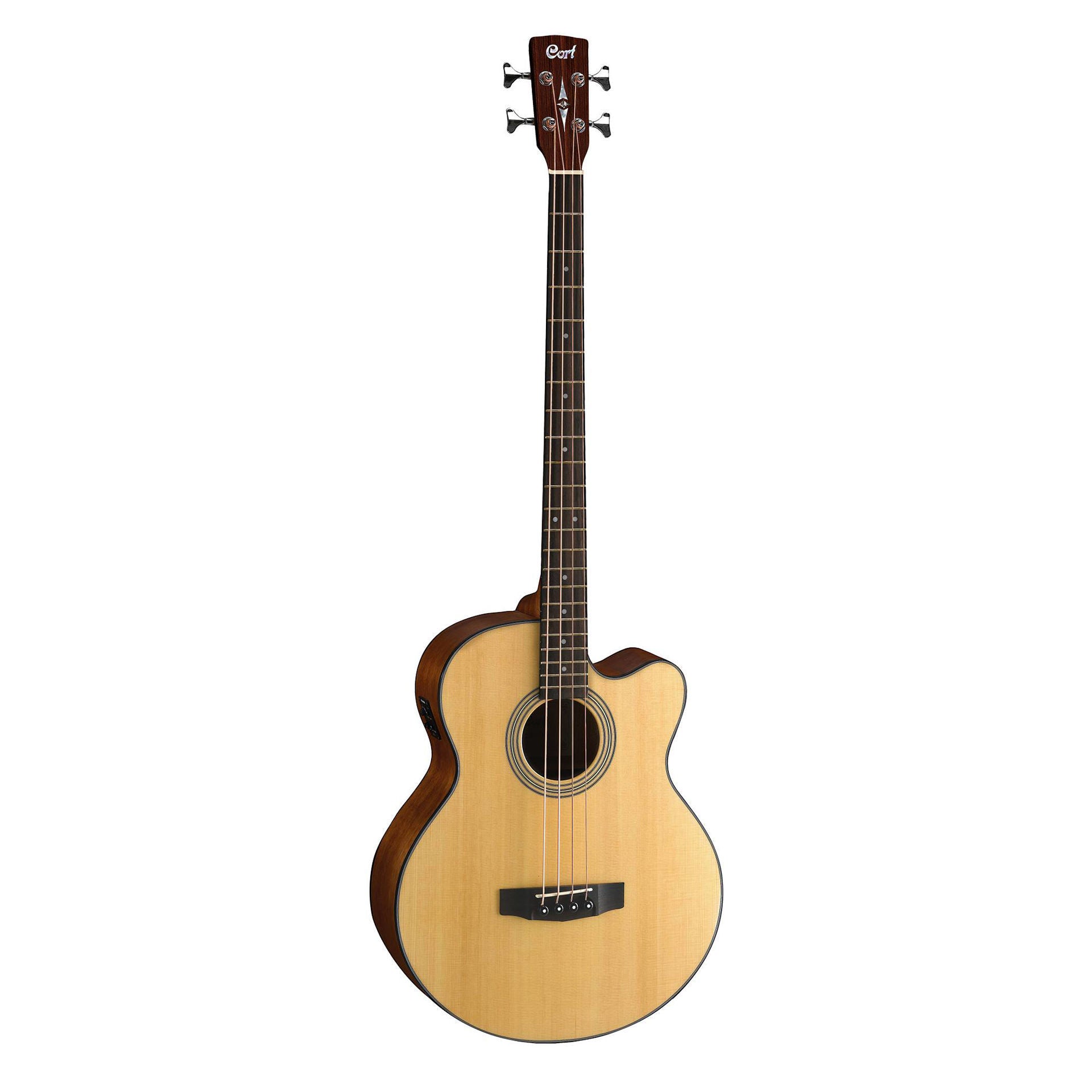 Cort SJB5F 4-String Acoustic Bass Guitar Satin Natural