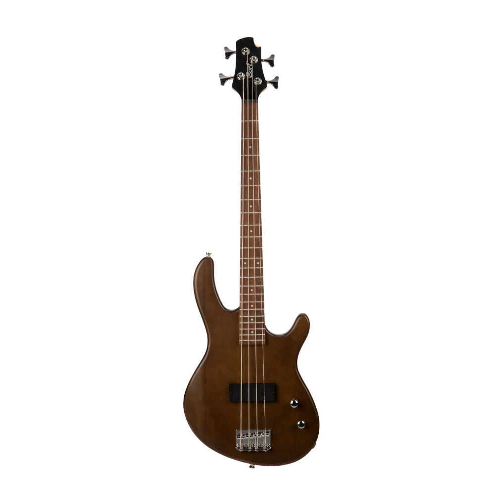 Cort Action Junior 4-String Short Scale Bass Guitar in Open Pore Walnut