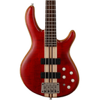 Cort A4 Plus FMMH 4 String Electric Bass - Open Pore Black Cherry