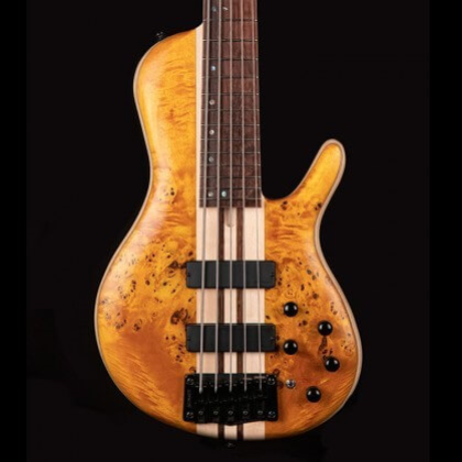 Cort A5 Plus SC 5 String Electric Bass Guitar - Amber Open Pore Finish
