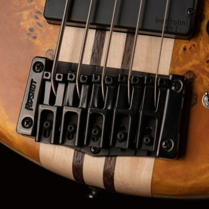 Cort A5 Plus SC 5 String Electric Bass Guitar - Amber Open Pore Finish