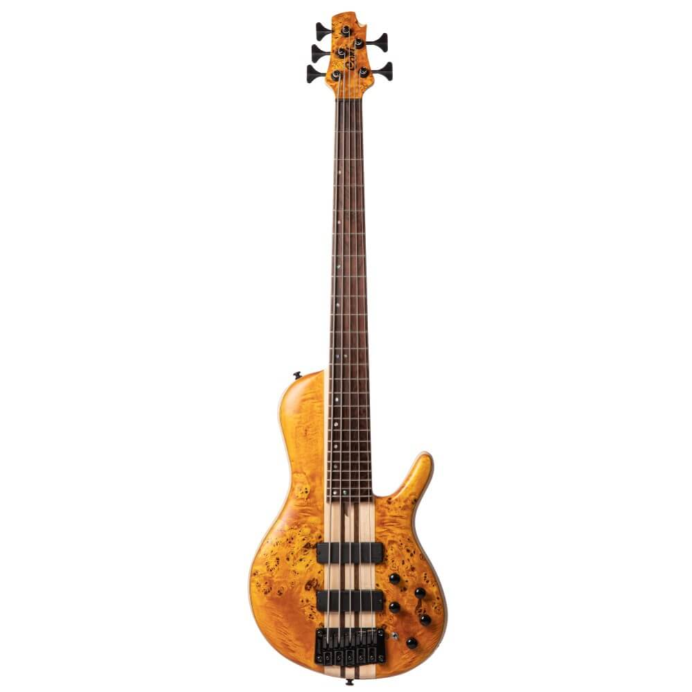 Cort A5 Plus SC 5 String Electric Bass Guitar - Amber Open Pore Finish