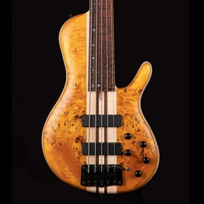 Cort A5 Plus SC 5 String Electric Bass Guitar - Amber Open Pore Finish