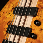 Cort A5 Plus SC 5 String Electric Bass Guitar - Amber Open Pore Finish
