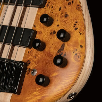 Cort A5 Plus SC 5 String Electric Bass Guitar - Amber Open Pore Finish