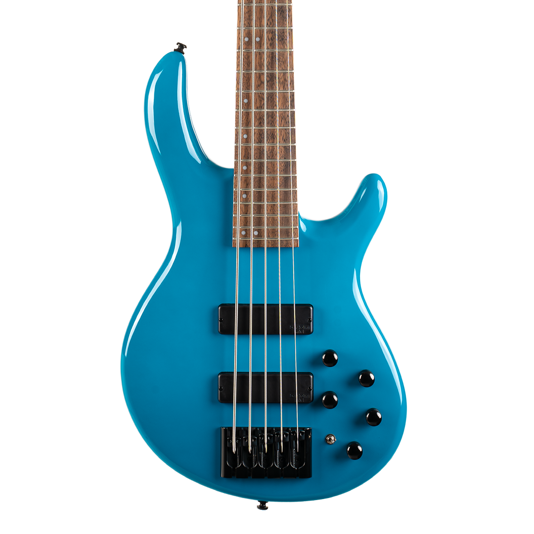Cort C5 Deluxe Artisan 5 String Bass in Candy Blue