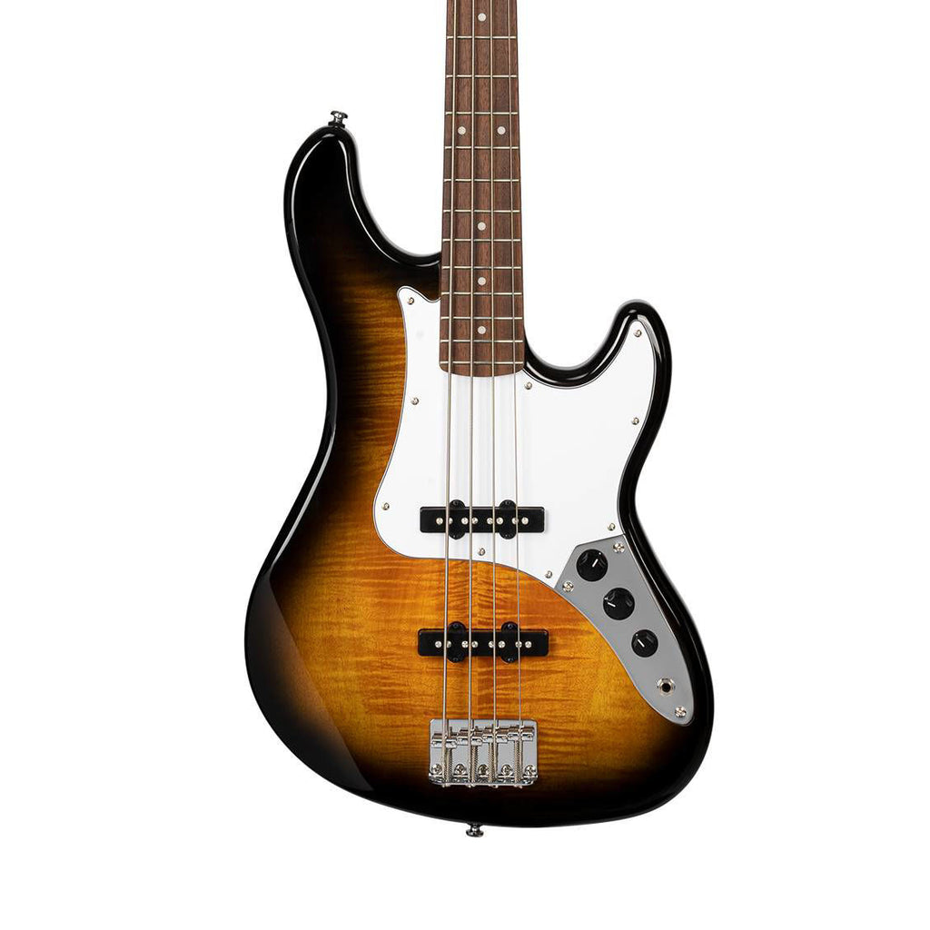 Cort GB24JJ GB Series Electric Bass Guitar in 2-Tone Burst Finish