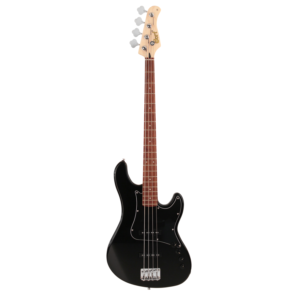 Cort GB34JJ 4 String Bass Guitar Gloss Black