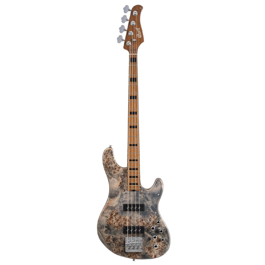 Cort GB Modern 4 Electric Guitar with Case - Open Pore Charcoal Grey
