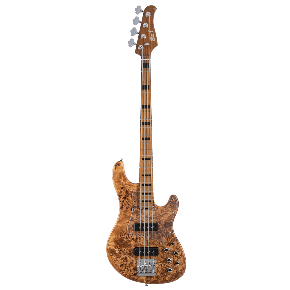 Cort GB Modern 4 Electric Bass Guitar OPVN Vintage Natural with Case
