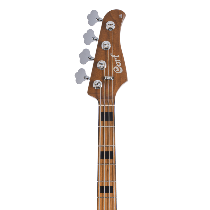 Cort GB Modern 4 Electric Bass Guitar OPVN Vintage Natural with Case