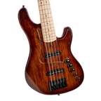 Cort GB Fusion 5 5-String Electric Bass - Antique Brown Burst with Bag