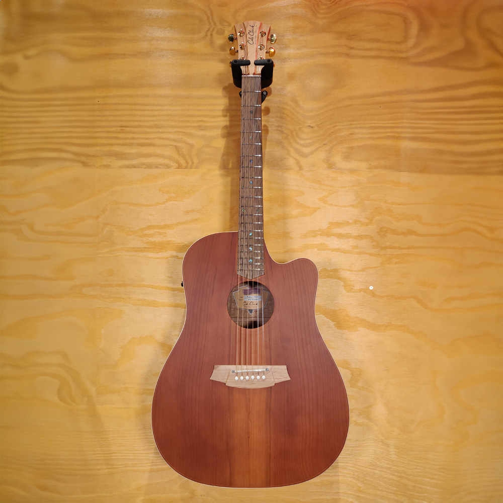 Cole Clark FL2EC Redwood Silky Oak Acoustic Guitar with Stained Face - Preloved