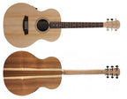 Cole Clark Angel 2 acoustic guitar in Bunya Blackwood with a natural finish, showcasing its body and detailed craftsmanship.