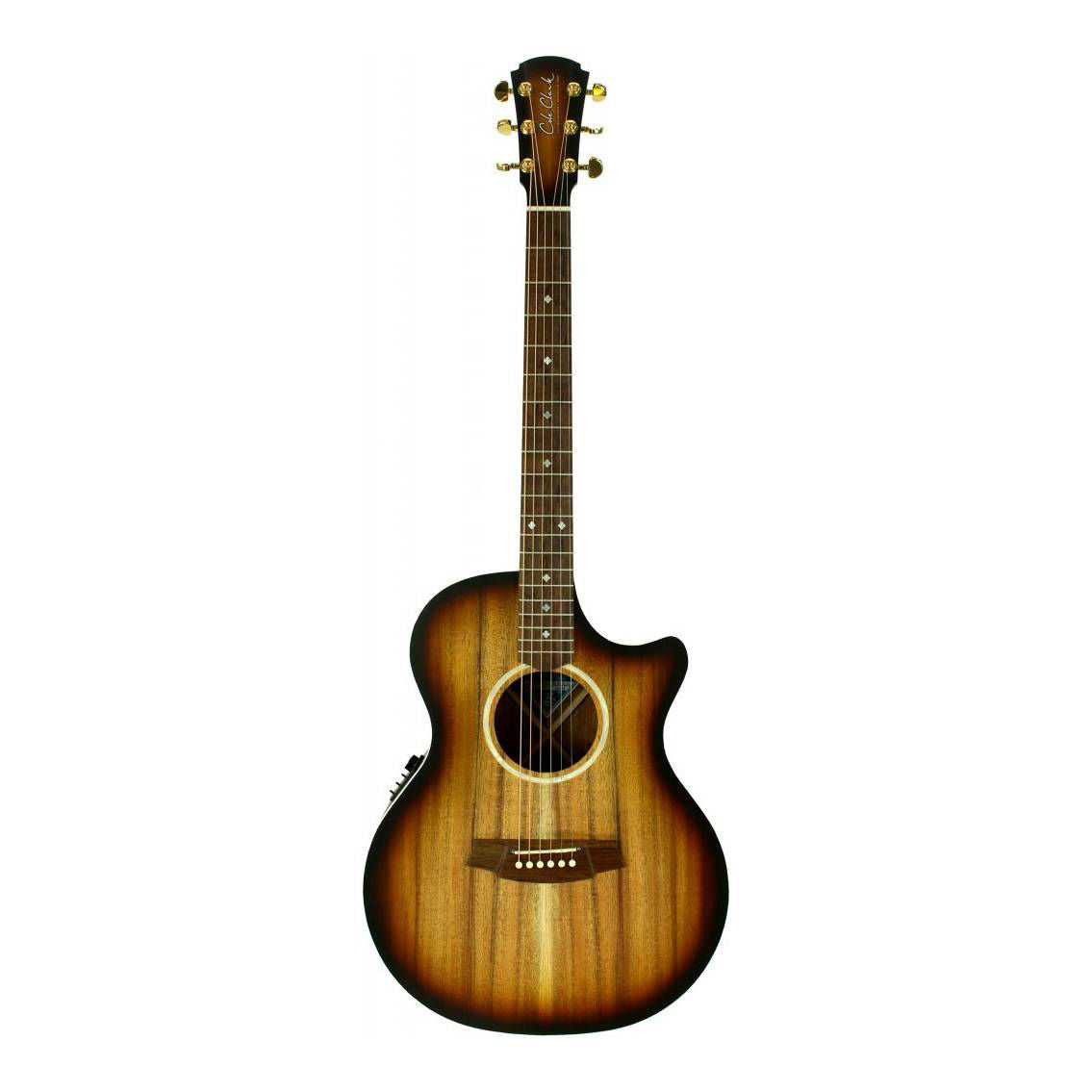 Cole Clark Angel 2 Series Grand Auditorium Cutaway Acoustic Guitar with Pickup & Australian Blackwood Face, Back & Sides in Sunburst