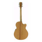 Cole Clark Angel 2 Series Grand Auditorium acoustic guitar with Bunya face and Australian Silky Oak back and sides, featuring pickup system.