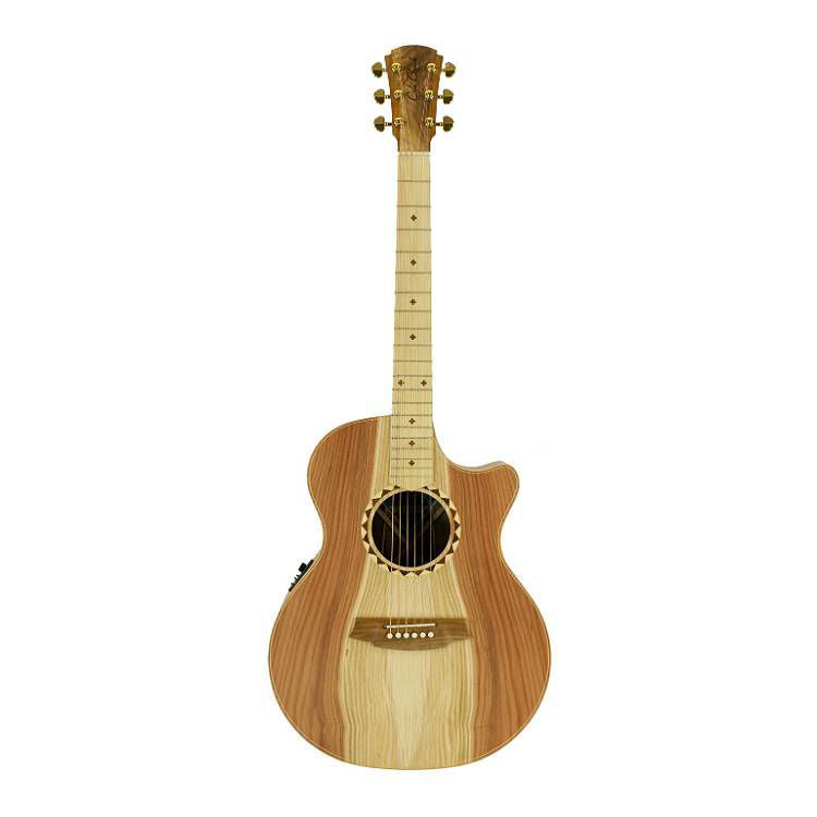 Cole Clark Angel 2 Series Grand Auditorium Cutaway Acoustic Guitar with Pickup & Redwood Face/Blackwood Back & Sides & Satin Box Fretboard